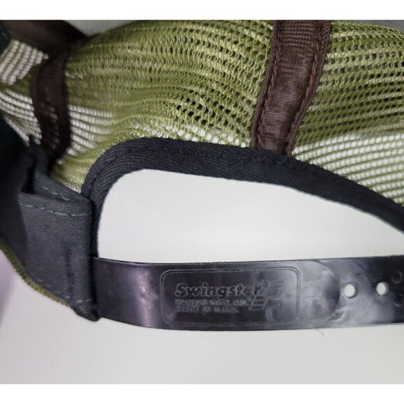 Vintage Volvo VME Michigan Euclid Mesh Camo Snapback Trucker Hat Swingster USA - Picture 9 of 9